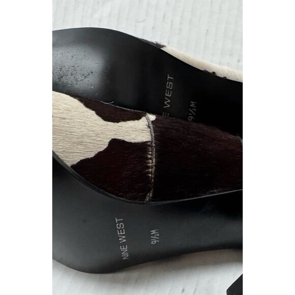 Nine West Cowhide Slingback Square Toe Heels Western Women’s shoe size 9.5 - Picture 4 of 5